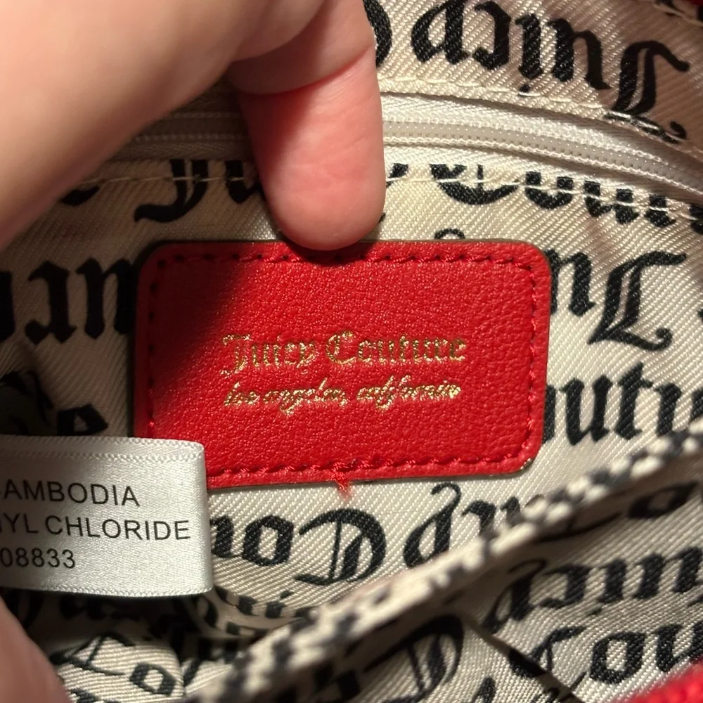 JUICY COUTURE Word Search Lipstick Red Crossbody Bag - Picture 7 of 8
